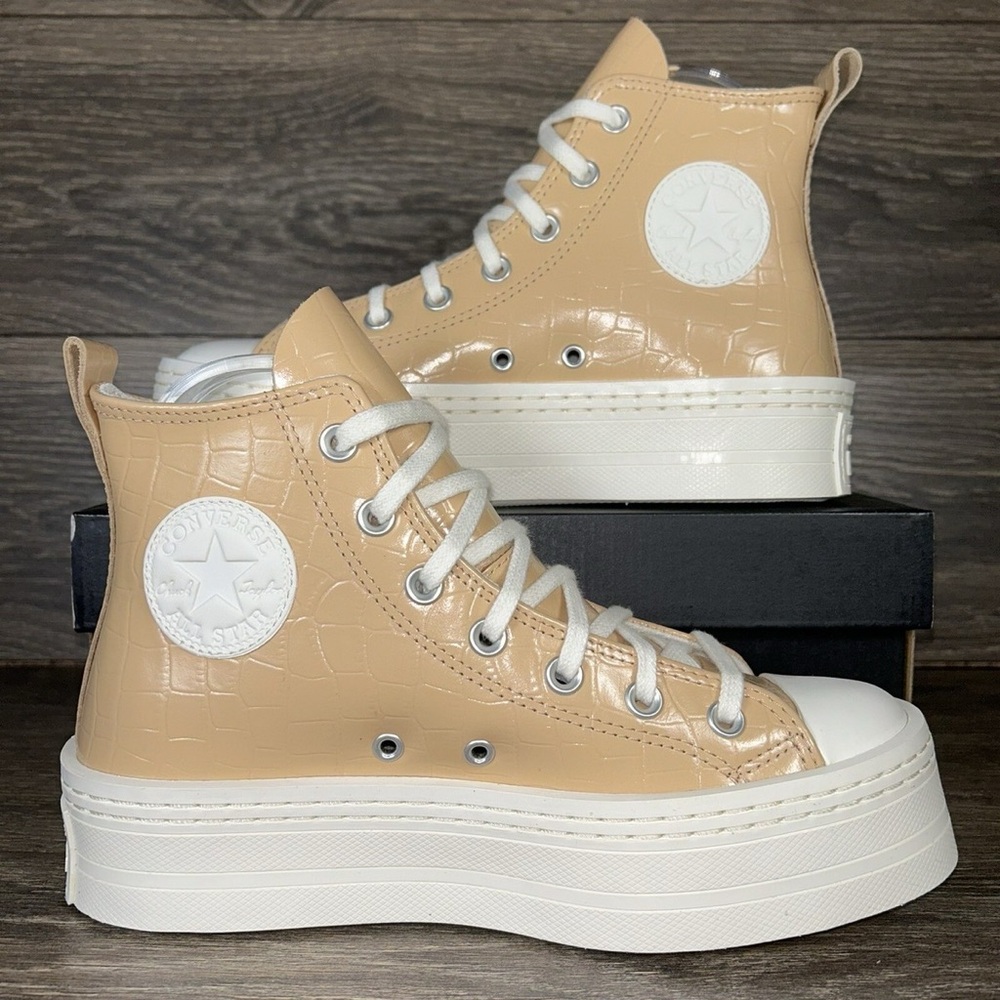 Converse Chuck Taylor All Star Move Platform Leather Croc Print